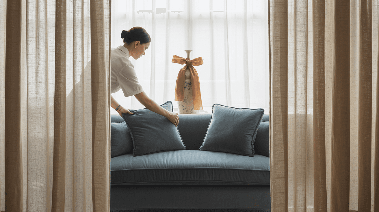 Professional housekeeping services in London - experienced housekeeper cleaning a luxury home